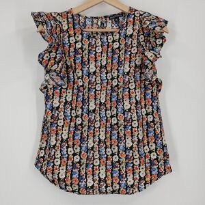 J Crew Mercantile Floral Print Blouse